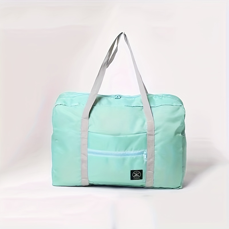 Zusammenklappbare Reisetasche, Organizer-Tasche, Gepäcktasche, Reise-Handheld-Boarding-Tasche, große Kapazität, Reiseaufbewahrung: LIGHT BLUE