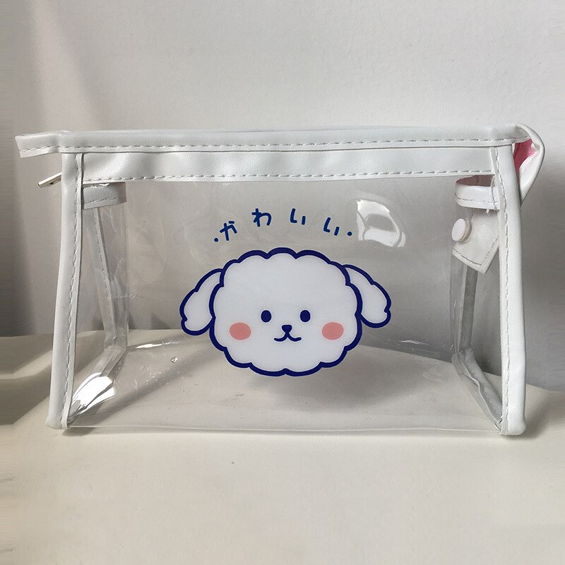 Portable Travel Cosmetic Bag Storage Bag Kit Makeup Organizers Transparent Waterproof Large-capacity Toiletry Bag: sheep