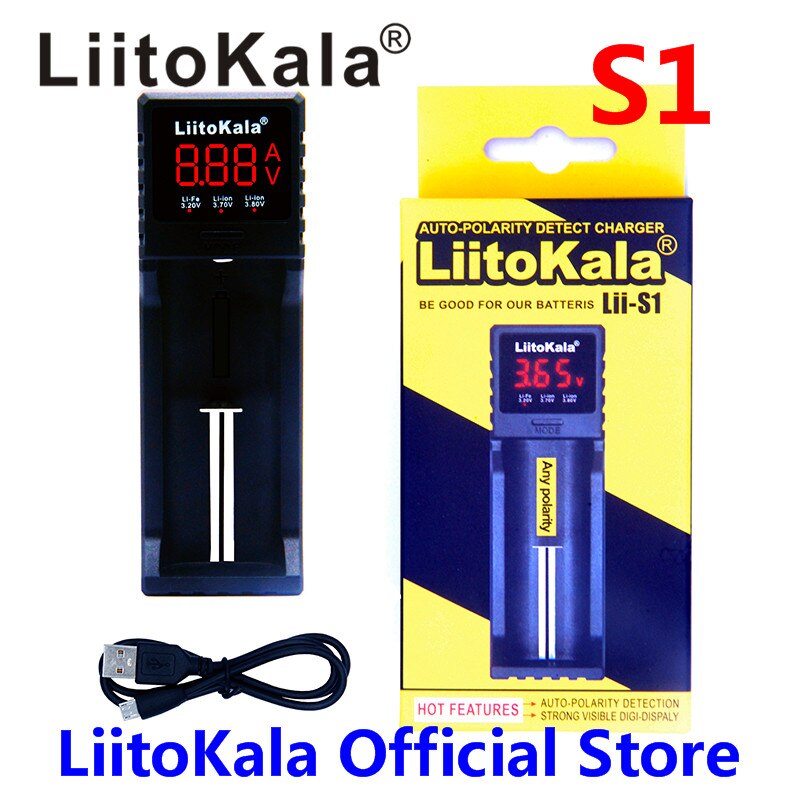 LiitoKala lii-S1 lii-S2 lii-202 lii-402 1.2 v 3.7 v 3.2 v 3.85 v AA 18650 18350 26650 10440 14500 16340 bateria de NiMH carregad