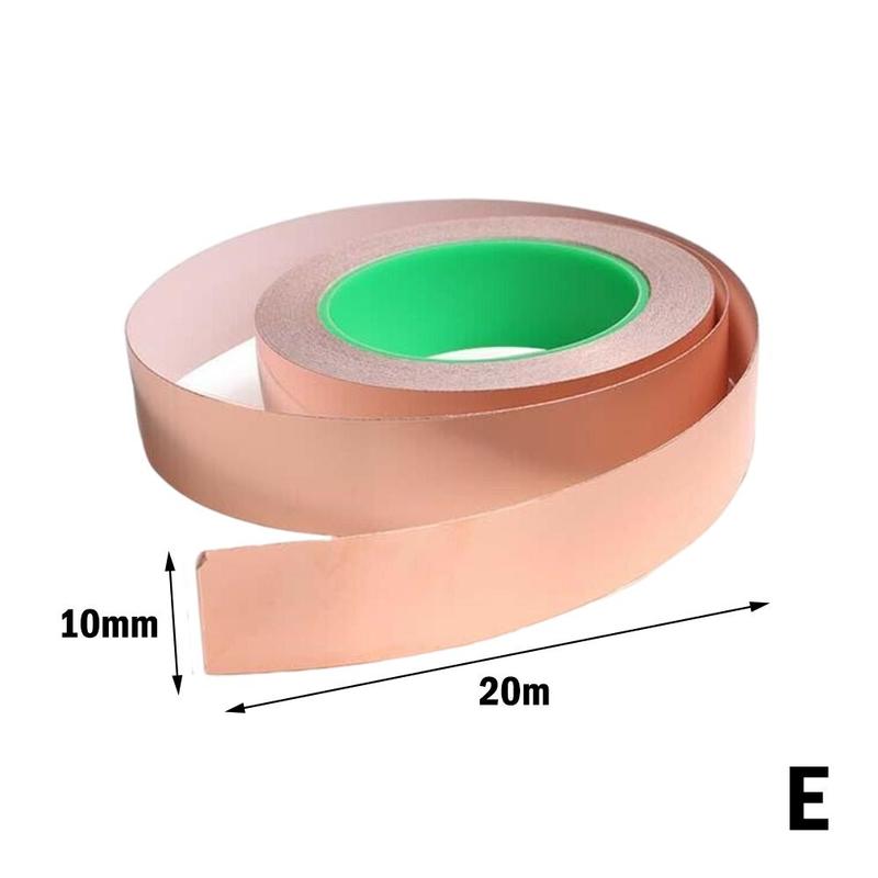 20M Double Sided Conductive Copper Foil Adhesive Tape, Copper Foil Tape For EMI Shielding, Crafts, Soldering, Electrical Repairs: 10MM Wide