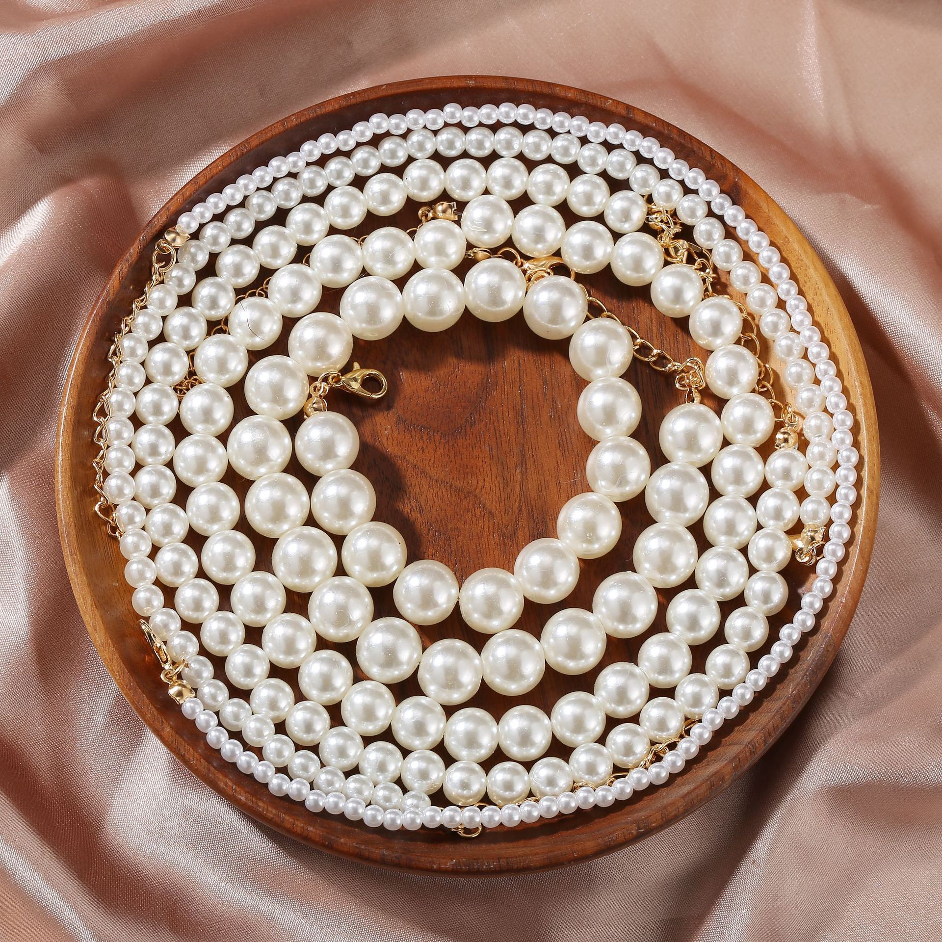 Imitatie Parel Choker Ketting Elegante Whitebig Witte Ronde Parel Bruiloft Kralen Kettingen Vrouwen Charm Mode-sieraden