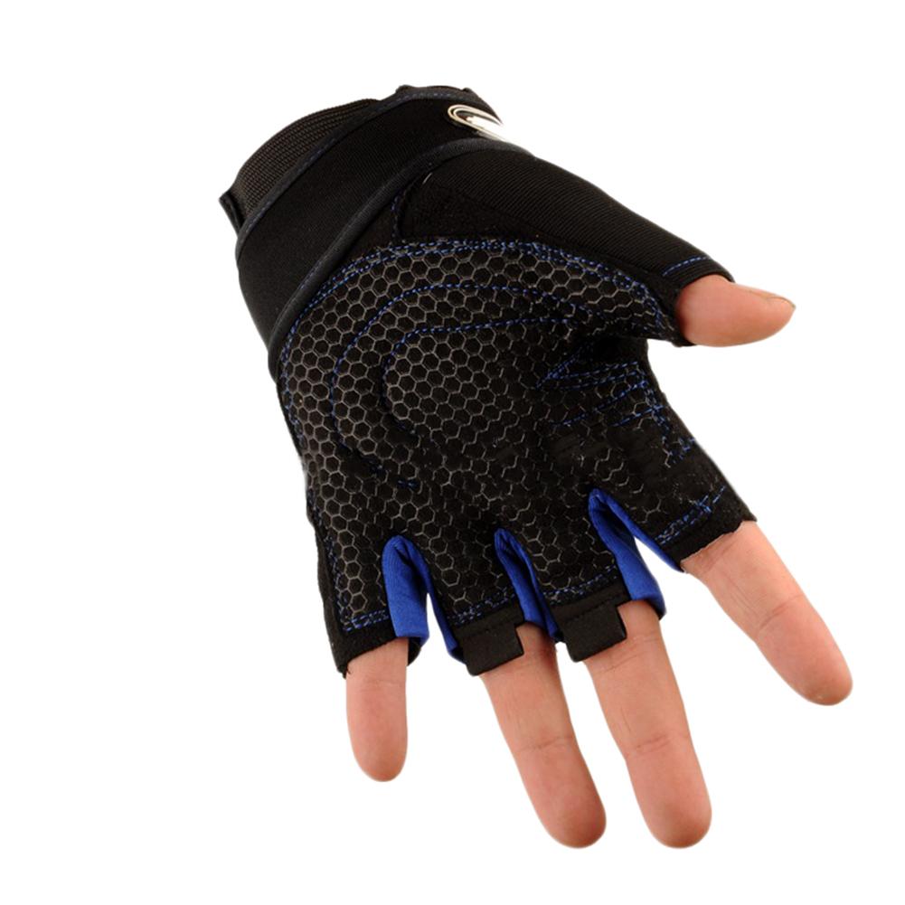 Luvas de ginásio de fitness luvas de levantamento de peso treinamento de construção do corpo esportes exercício esporte treino luva para homens mulher m/l/xl: Blue  L