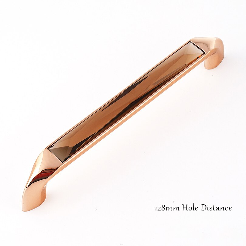 3.5/5.0 ''Crystal Handvat Schuifdeur Handgrepen Voor Meubels Kastdeur Lange Handvat Kledingkast Pull: V-Amber-128