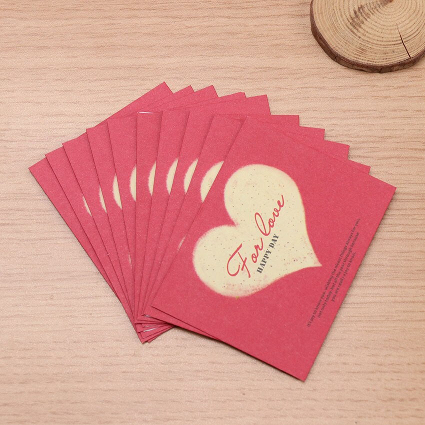 10PCS Western-Style Small Envelope Paper Envelope Cute Mini Love Heart Envelope Vintage European Style Card Scrapbooking: 2