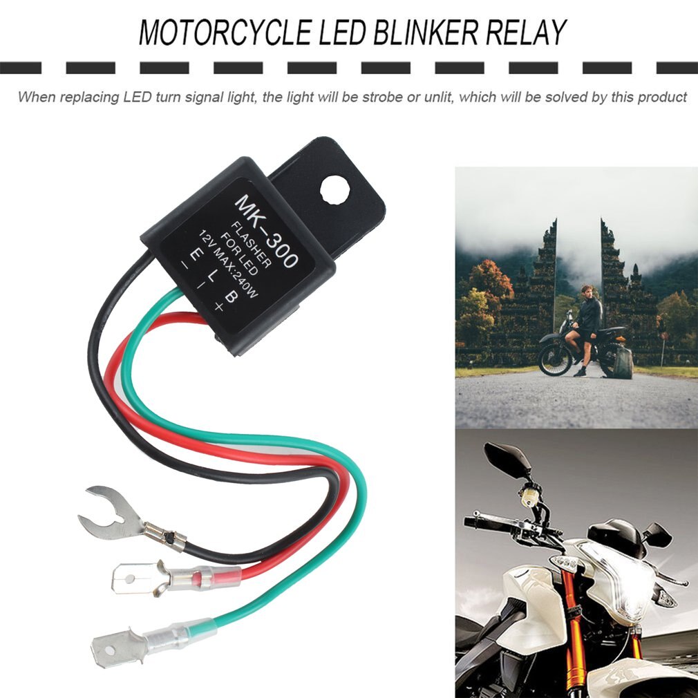3-Draden Motorfiets Led Blinker Relais Waterdichte Universele DOP-3X Auto Flasher Voor Led 12V Richtingaanwijzer Flasher