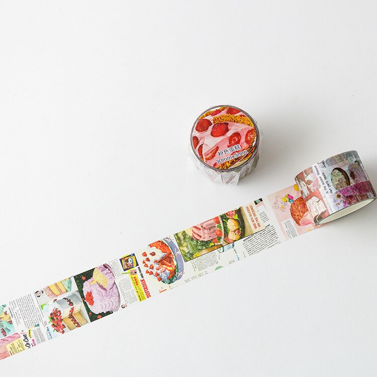 Cintas adhesivas decorativas para decoración, 1 Uds./1 lote, dulce pastel, animales encantadores, papel álbum de recortes DIY, pegatinas 3m: fensedangao