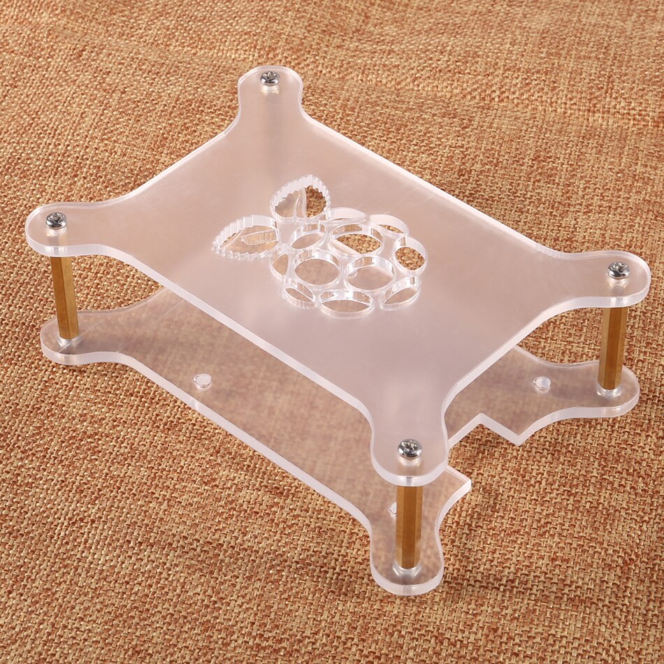Raspberry Pi 4 Case Acryl Case Stapelbaar Hond Bone Box Clear Behuizing Past Raspberry Pi 3 Model B 3B Plus 2B 4B