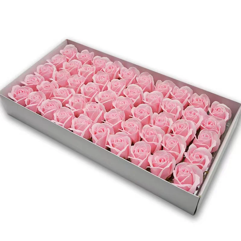 50 stks/partij Kunstbloem Rozen Hoofden Dia4.5cm Schoonheid Bruiloft Valentijnsdag Cadeau Rozen Boeket Thuis Party Decoratie Bloemen: Rose Red