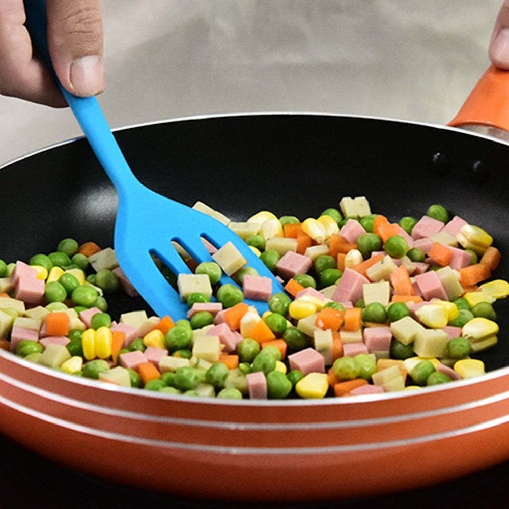 Espátula pequeña de silicona para cocinar en el hogar, espátula para freír, espátula para carne, espátula para panqueques, herramientas de cocina, 1 ud.