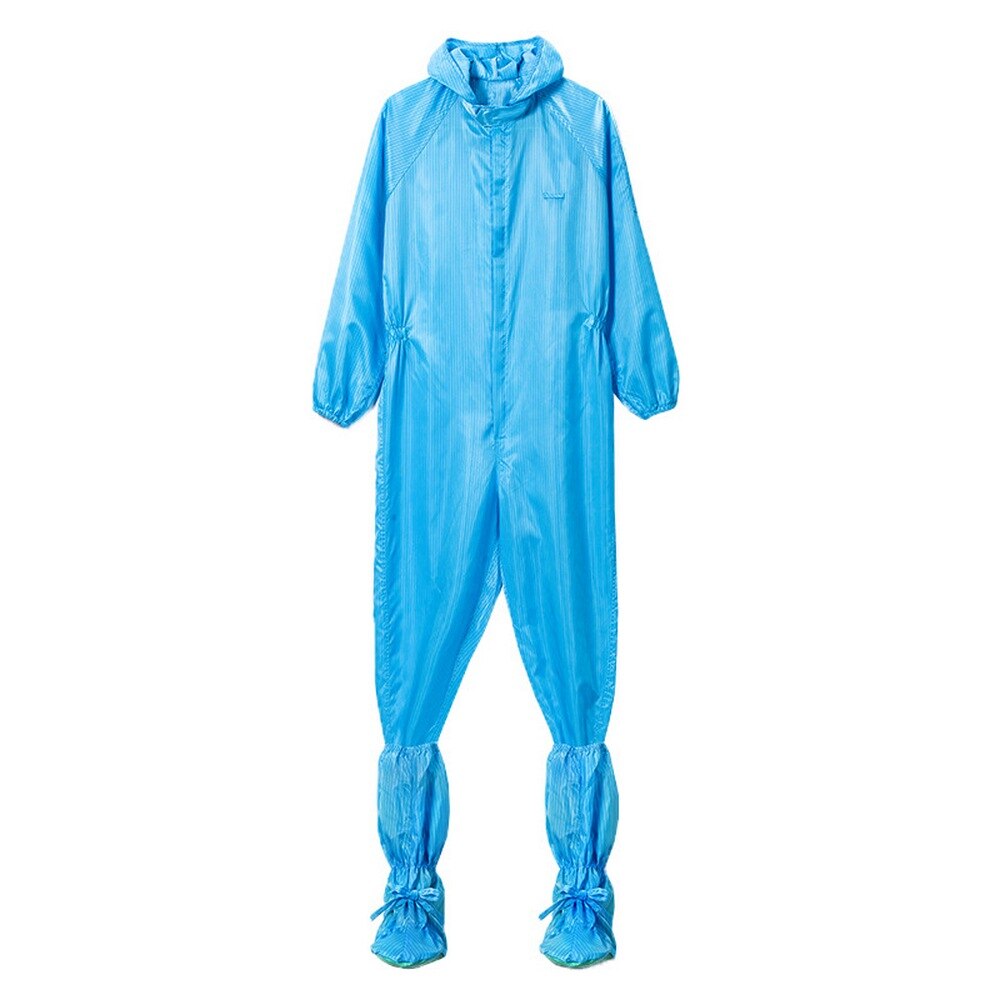 Anti-static Clothing Dust-free Workshop Woven Work Clothes Food Dust Clothing Siamese Hooded Factory Intimate Protection: blue / M