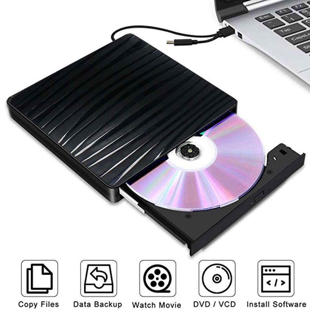 USB 3,0 Typ C Externe CD Stock Dual Schnittstelle DVD Brenner Schriftsteller DVD-RW DVD Rom Spieler für hp Laptop Computer Fenster
