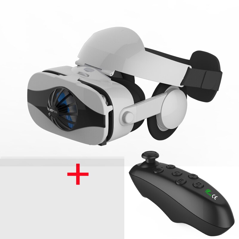Fiit VR 5F Viar Helm 3D VR Gläser Virtuelle Realität Headset Für ios Android Smartphone Goggle Casque 3 D Linsen fernglas: 5F mit Fernbedienung A