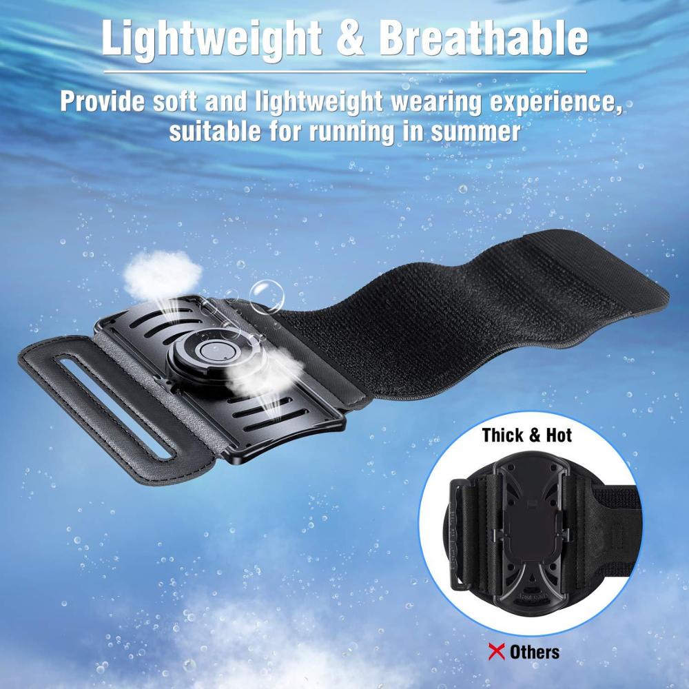 360° Rotatable Detachable Sports Wristband for iPhone, Galaxy, Google Pixel, 4''-6.5''Phones