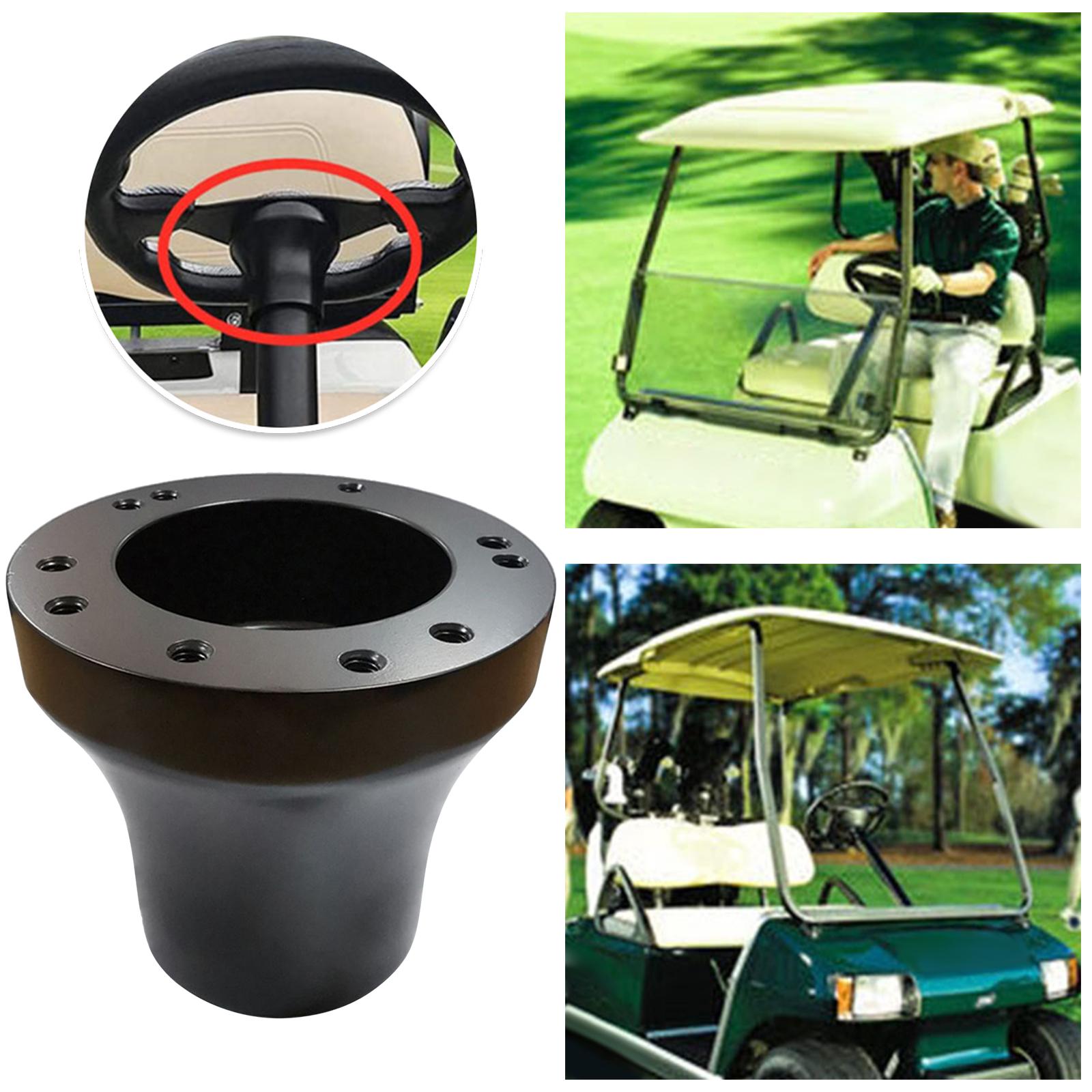 Durable Golf Cart Steering Wheel Adapter 5/6 Hole Accessories ,Fit for Universal Club Car Easy to Install Black Golf Carts