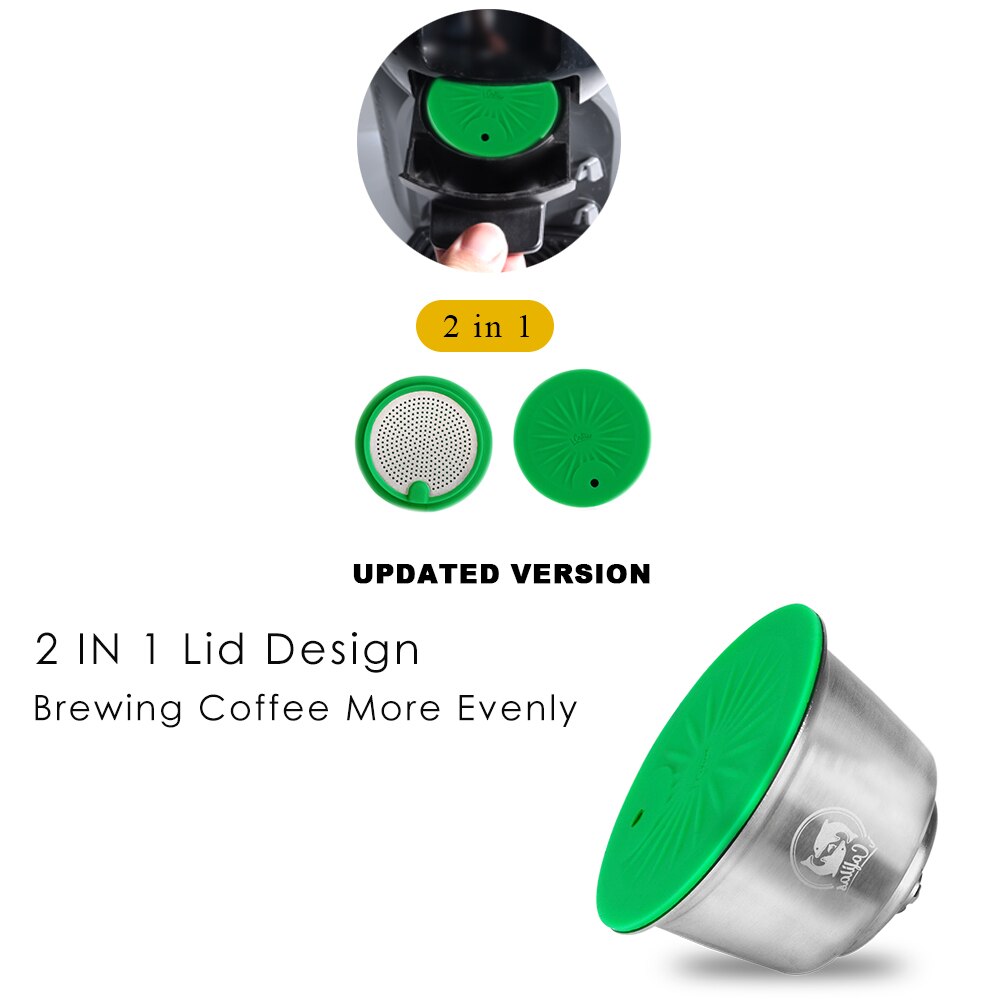 Refillable Capsule For Dolce Gusto Reusable Pod Coffee Machine 4th Generation Crema Maker Nespresso Original Capsule Adapter
