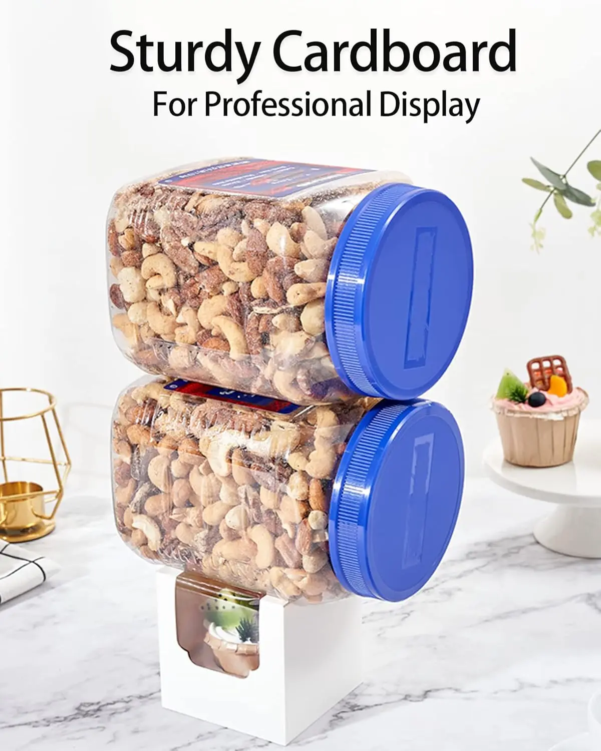 10/20/30 stk. hvide, enkelte cupcakeæsker af papir med indsats og klart vindue, foldbare individuelle cupcakebeholdere til muffinsfest