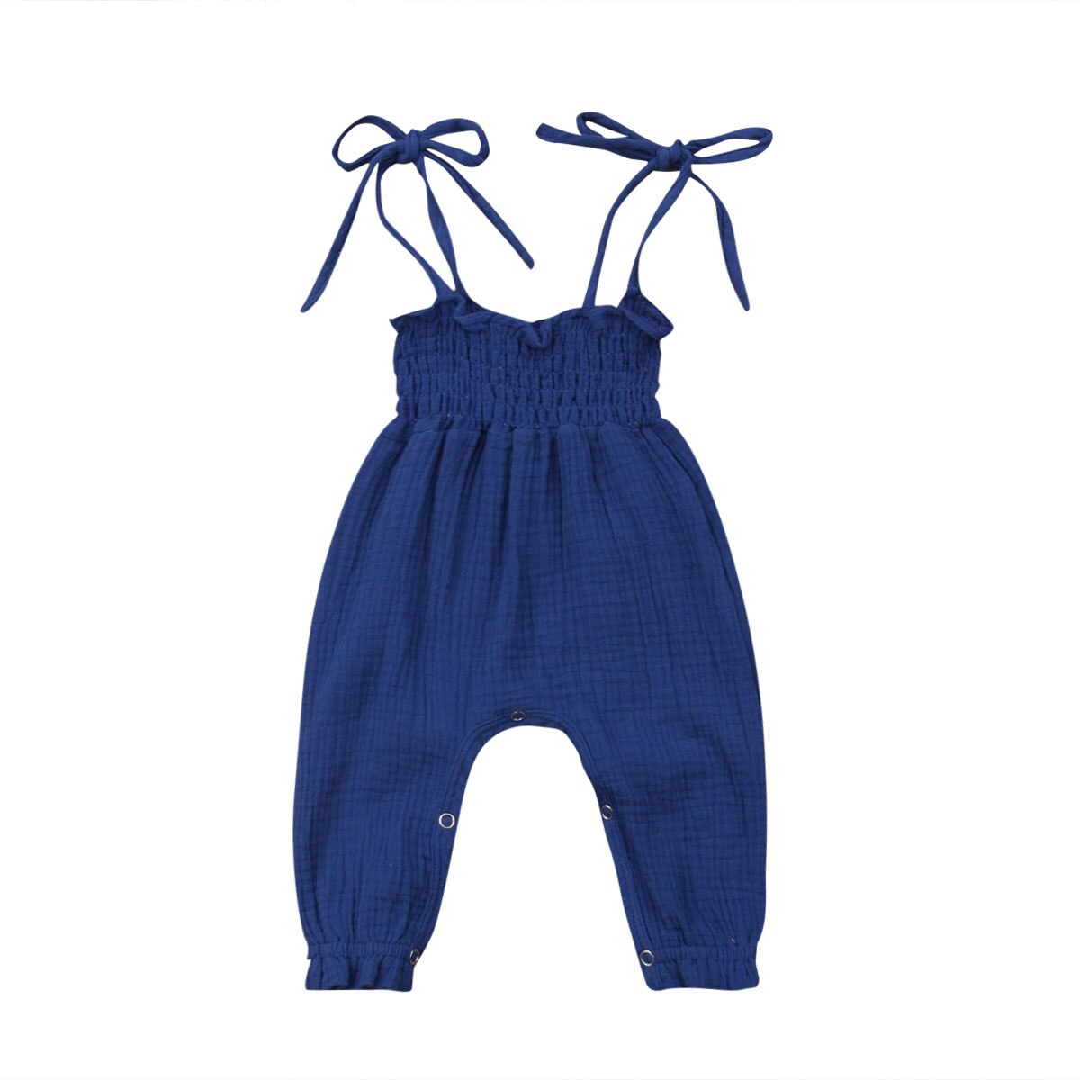 Sommar bebis flickor kläder kläder barn småbarn ärmlös bandage rompers jumpsuit overall spädbarn flickor bomull playsuit