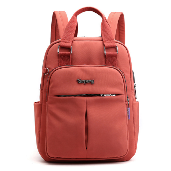 ACELURE Anti-vol USB Charge Nylon sac à dos étanche femmes école sacs à dos sac à dos sacs d'école adolescentes filles sac de voyage: Orange