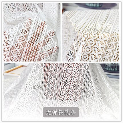 100cm * 140cm / Piece, White Embroidery Lace Cloth, Summer Dress Curtain, Wedding Dress Fabric, DIY Handmade Material: 14