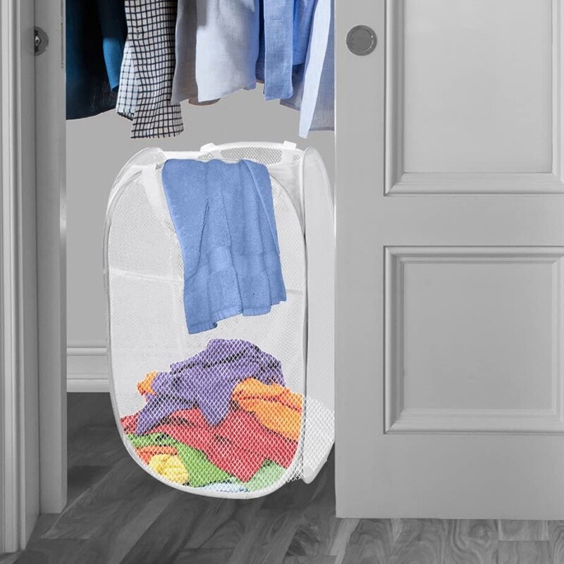 Opvouwbare wasmand, draagbaar, duurzame handgreep, opvouwbare opbergruimte, gemakkelijk te openen. de opvouwbare wasmand