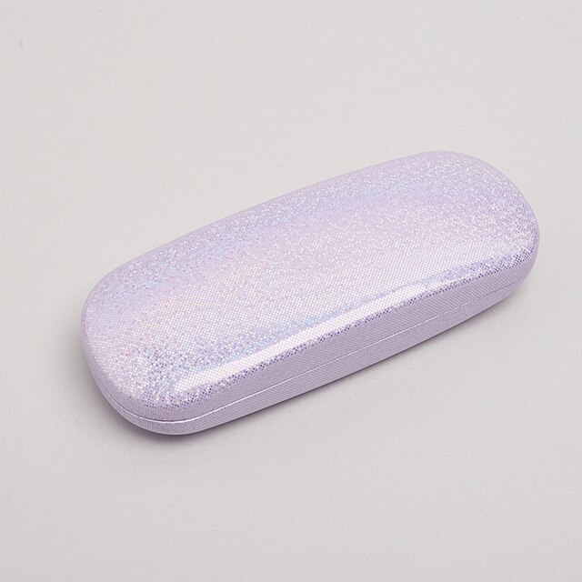 Pu Bril Case Lenzenvloeistof Doos Bescherming Bling Student Meisjes Eyewear Zonnebril Opslag Containers Voor Vrouwen: Purple