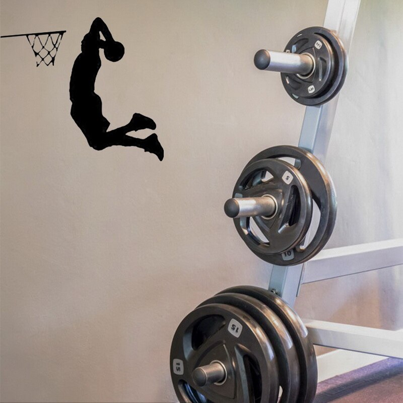 dessin animé joueur de basket-ball Dunk autocollant mural pour la maison décorative salon décoration murale Stickers interrupteur autocollants