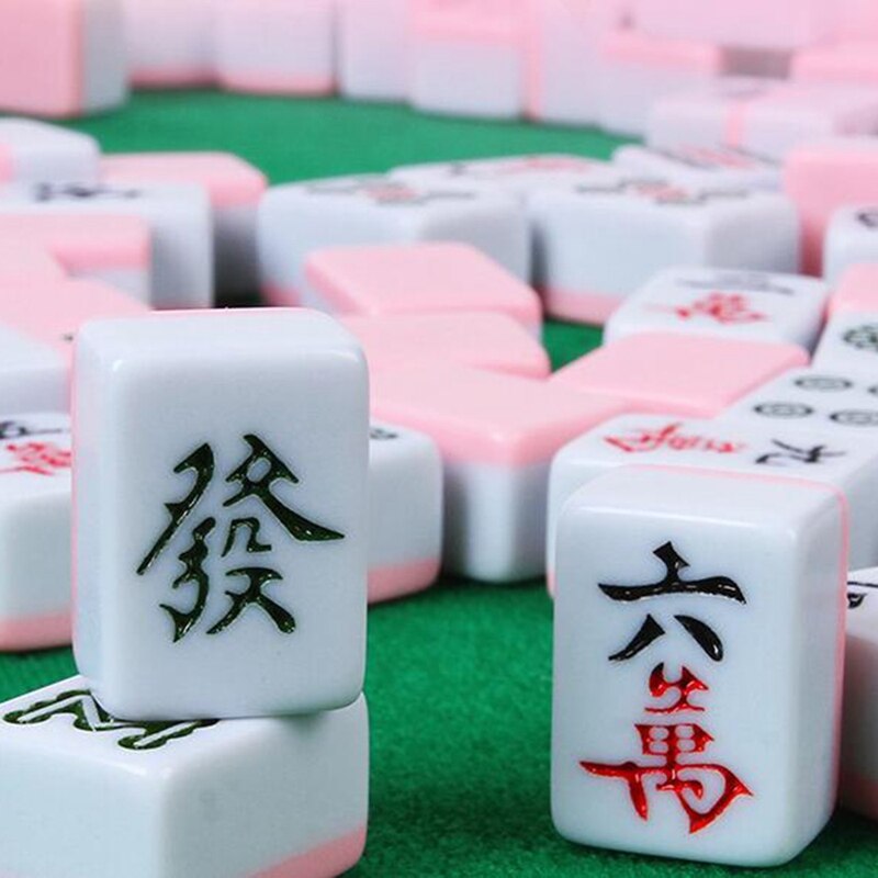 I giocattoli tradizionali cinesi della famiglia del gioco da tavolo di Mahjong 24mm 144 pz/set Mini sono meticolosamente realizzati