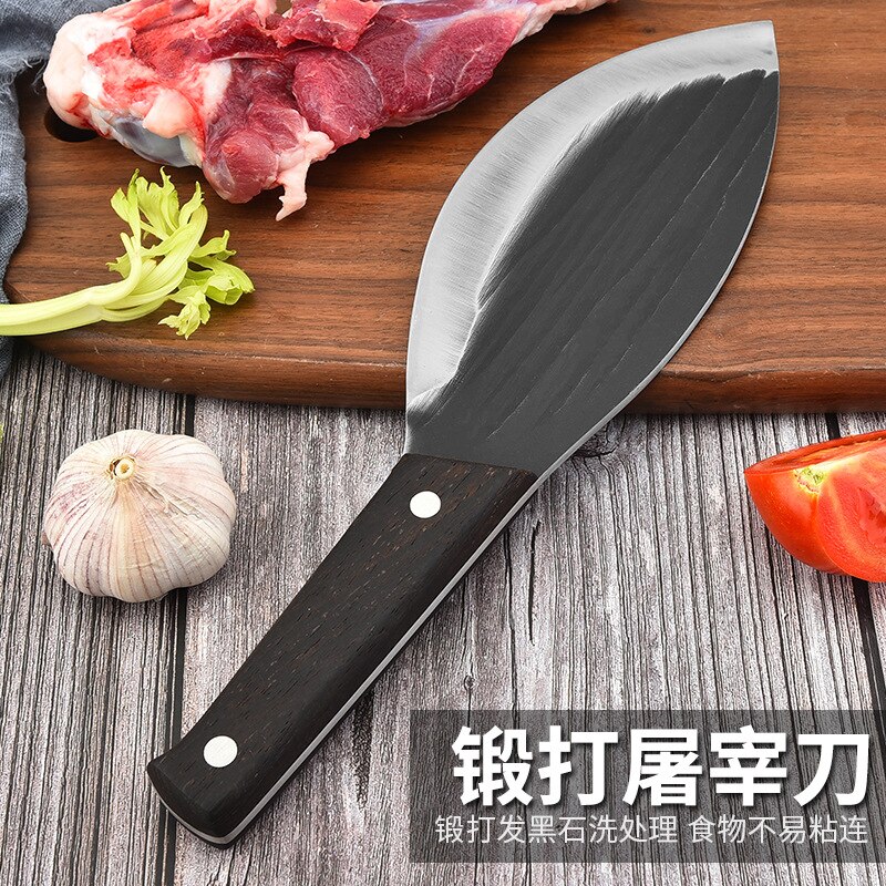 Hand-forged Slaughter Knife Slaughterhouse Boning Knife Big Bone Knife Chef Knife Super Sharp and Practical