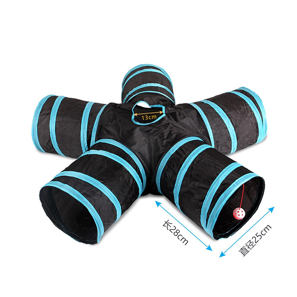Cat Toys Tunnel Foldable Pet Cat Kitty Pet Training Interactive Fun Toy Tunnel Bored For Puppy Kitten Rabbit Play Tunnel Tube: L
