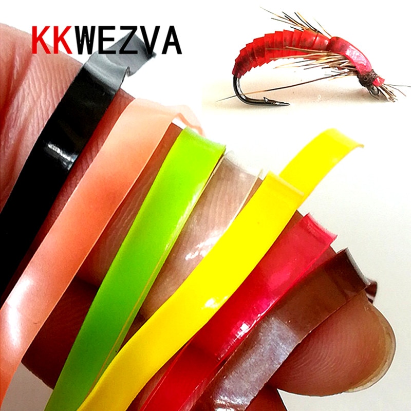 KKWEZVA 100 unids/bolsa de silicona, cindis, Mosca, Pupa, ninfa, gusano, envoltura corporal, piel, cedis Larvae/República Checa, ninfa, señuelo Scud, Material para atado de moscas