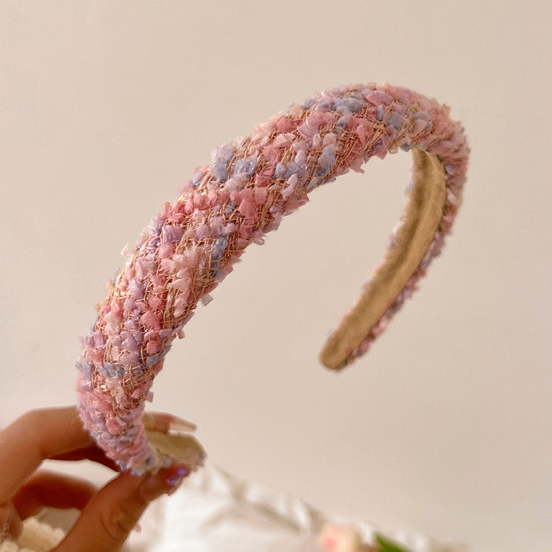 1 Uds. Cilantro rosa a la para mujer, aro para el pelo, banda para el pelo para mujer, nueva diadema, banda para el pelo de maquillaje, tocado, accesorios para el cabello: Gris