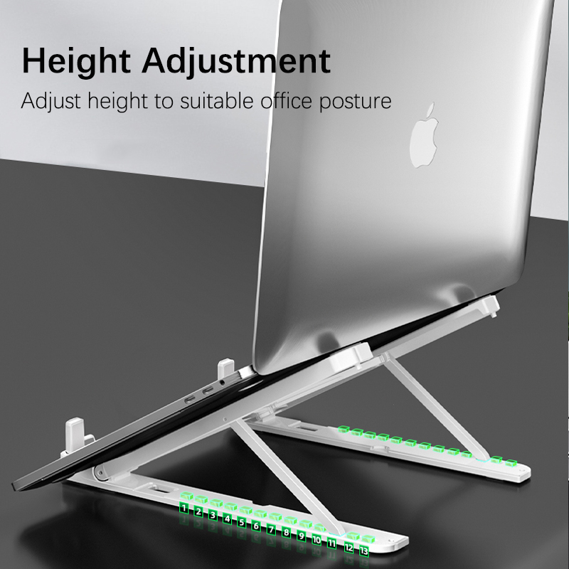 Opvouwbare laptop tafel,Opvouwbare Laptop Stand Met Koelventilator Dsektop Base Ondersteuning Notebook Stand Voor Macbook Draagbare Laptop Houder Cooling Beugel