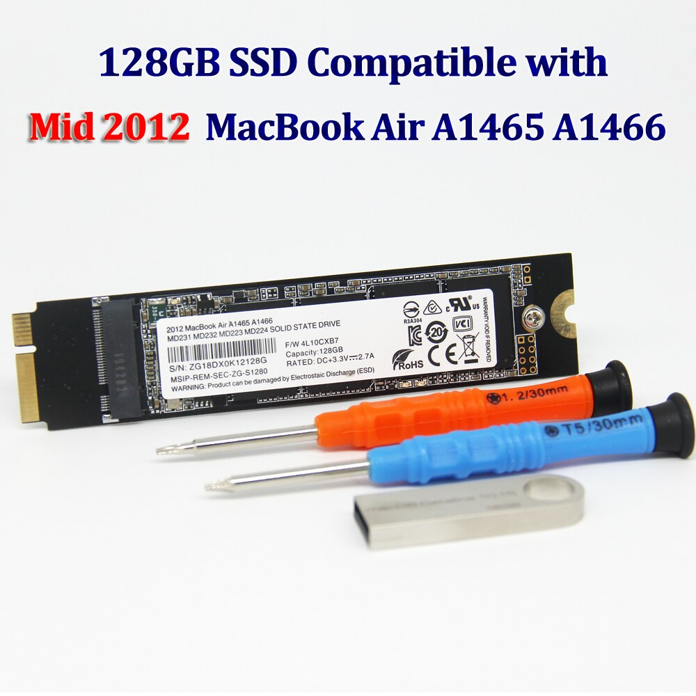 Nuovo SSD da 128GB per Mid2012 Macbook Air A1465 A1466 128G disco a stato solido Mac Hard Disk Drive Drop Shipping