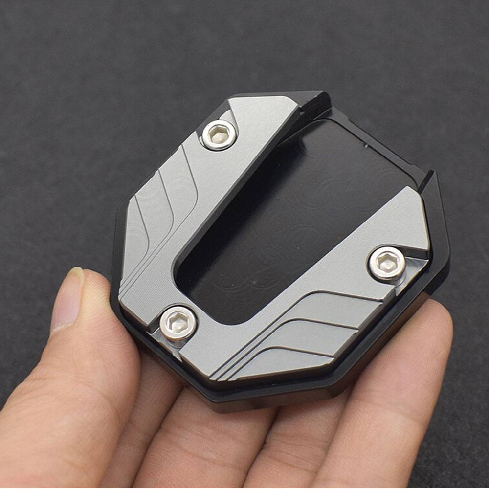 Aluminium Motorcycle Bike Kickstand Extender Voet Zijstandaard Extension Voet Pad Ondersteuning Plaat Motor Accessoires Parkeren