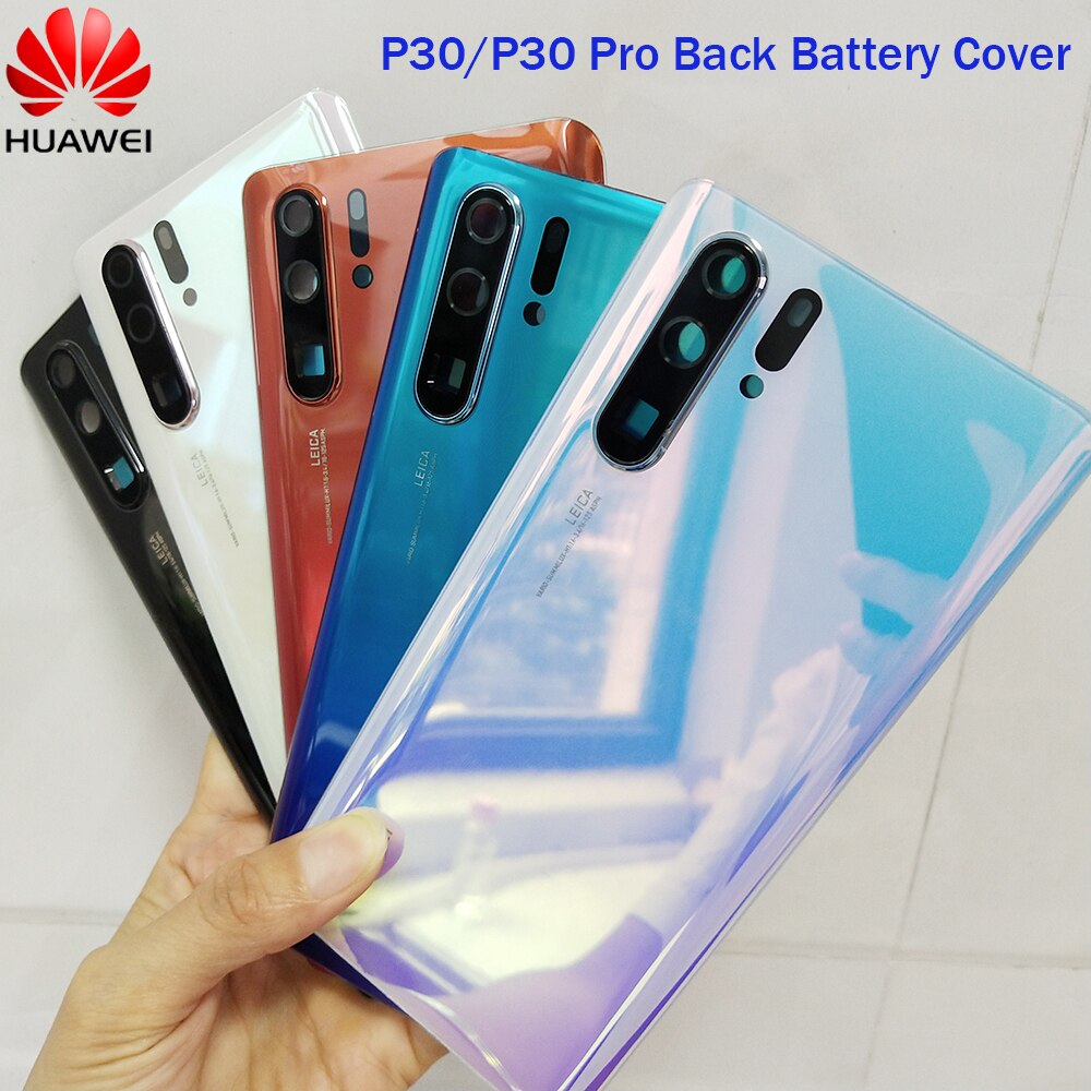 Huawei P30 Pro P30pro Batterij Cover Terug Glas Panel Rear Behuizing Case + Camera Glas Lens Frame Vervanging Voor huawei P 30