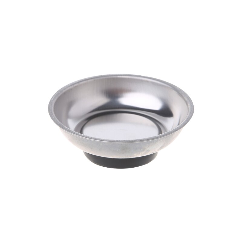 Bandeja magnética redonda, plato de acero inoxidable, soporte de garaje, organizador de herramientas, Q84D: 3 inch