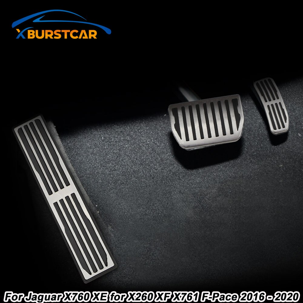 3 kpl/setti auton polkimet jaguarille  x760 xe  x260 xf x761 f- -tahtiin - automaattinen kaasujarrupolkimen kannen lepo pedaali -tarra