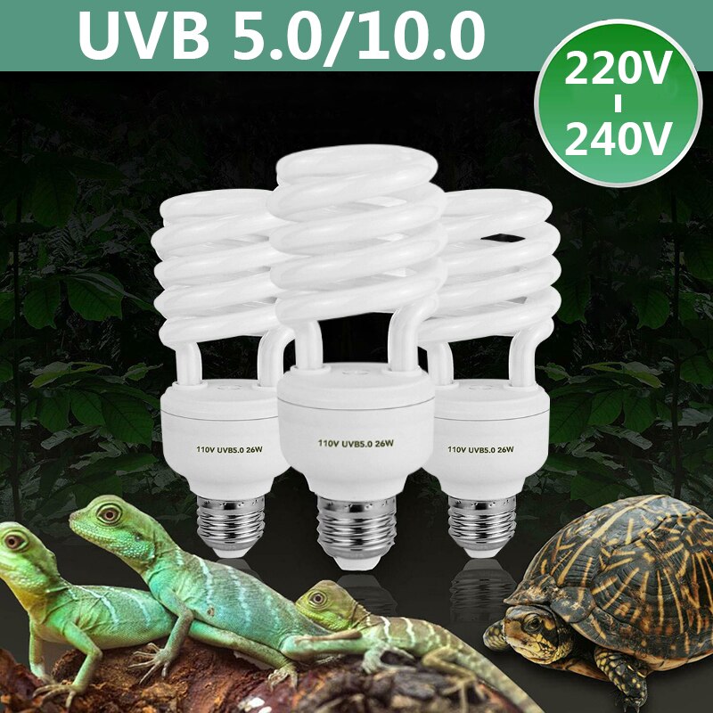 26W Reptile Amfibieën Uvb Lamp 5.0/10.0 Ultraviolet Licht Lamp Tl Terrarium Lamp Calcium Supply Energiebesparende lichten