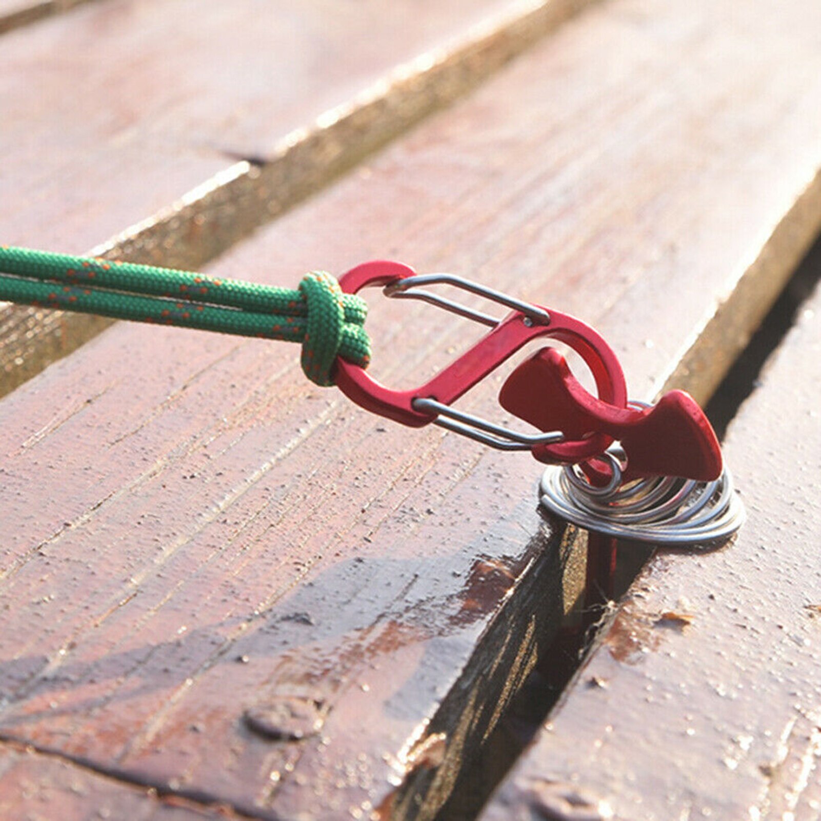 Tent Floor Nail Fish Bone Shape Spring Deck Hook Aluminum Alloy Nail Outdoor Camping Accessory Nails Fasteners