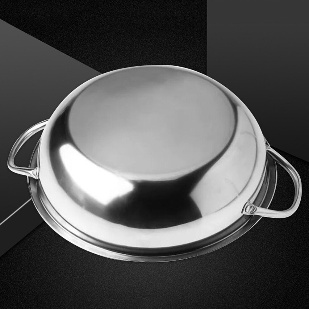 Stainless Steel Twin Divided Double Pot Hotpot Cooker Gas Stove Compatible Pot Home Kitchen Cookware Soup Cooking Pot