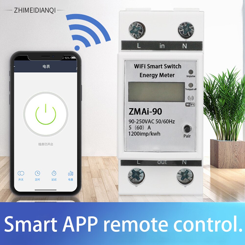 smart wifi enfase energimåler leie rom 35mm din skinne timing mini strømovervåkonge multifunksjon hjemmeforsinkelsesfunksjon