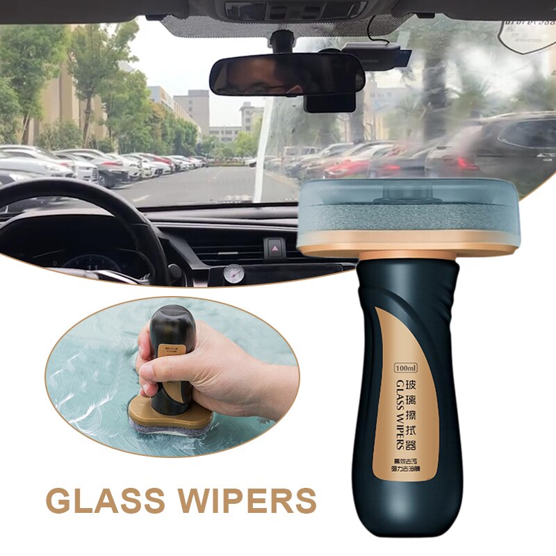 Removedor de película de aceite para coche, pasta de limpieza de esmalte de vidrio, cuidado de cera, agente de reparación de ventanas de vidrio, película de aceite de pintura hidrofóbica impermeable, 100ML