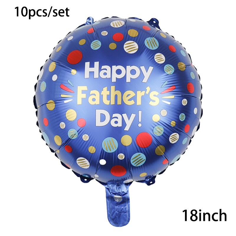 10Pcs 18Inch Engels Gelukkige Vaderdag Helium Globos Beste Vader Grote Vader Folie Ballonnen Vader Moeder Party decoratie: Camouflage