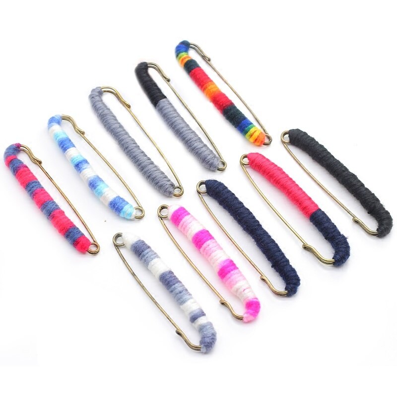 Koreansk nål 10cm stor metal sikkerhedsnål broche vævning uld pin dekoration spænde nål smykker brocher til sjal cardigan sweater
