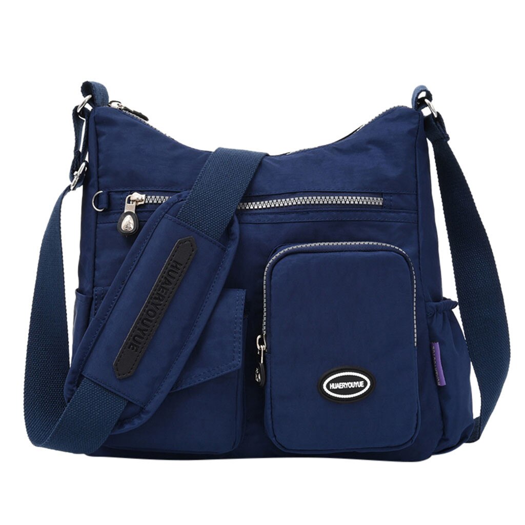 Women Handbag Nylon Casual Waterproof Ladies Shoulder Bags Travel Large Capacity girls Bag bolsa feminina bolsos mujer: Dark Blue