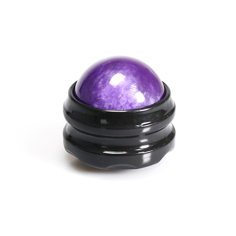 1 rodillo de bolas de masaje Manual muscular Control relajante músculos del cuerpo alivio del estrés Fitness aliviar la fatiga relajación herramientas: 1pc Black  Purple