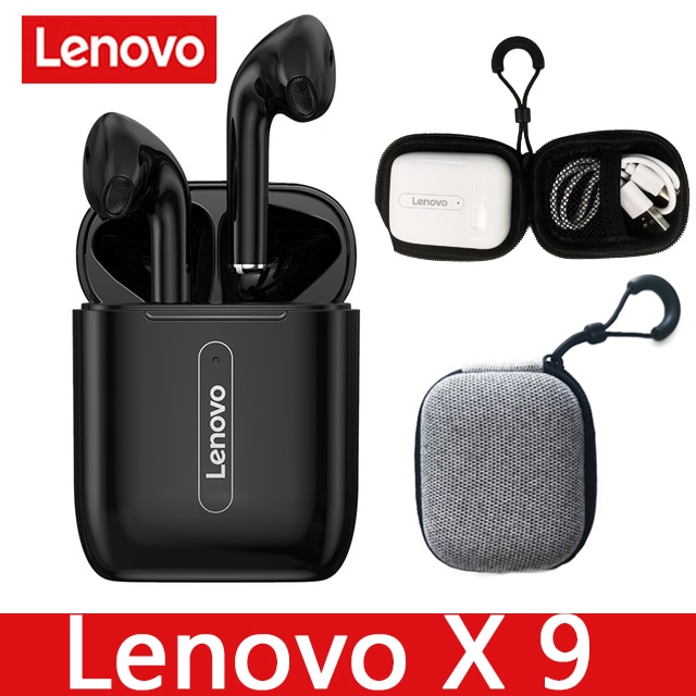 Lenovo X9 Vero Senza Fili di Bluetooth 5.0 Auricolare Touch di Controllo Dinamico HIFI Stereo Auricolari Vivavoce Auricolare Sport 300mAh