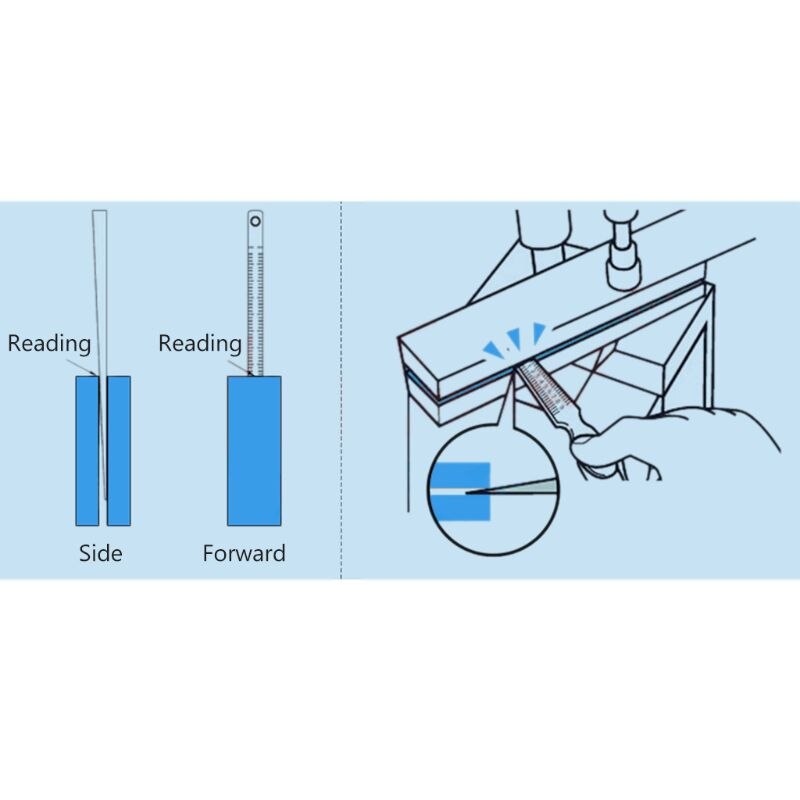 1-15mm 0.5-10mm 0.4-6mm Wedge Feeler Gauge Crack Flatness Layout Insert Wedge Gauge Welding Taper Measure Tool Caliper