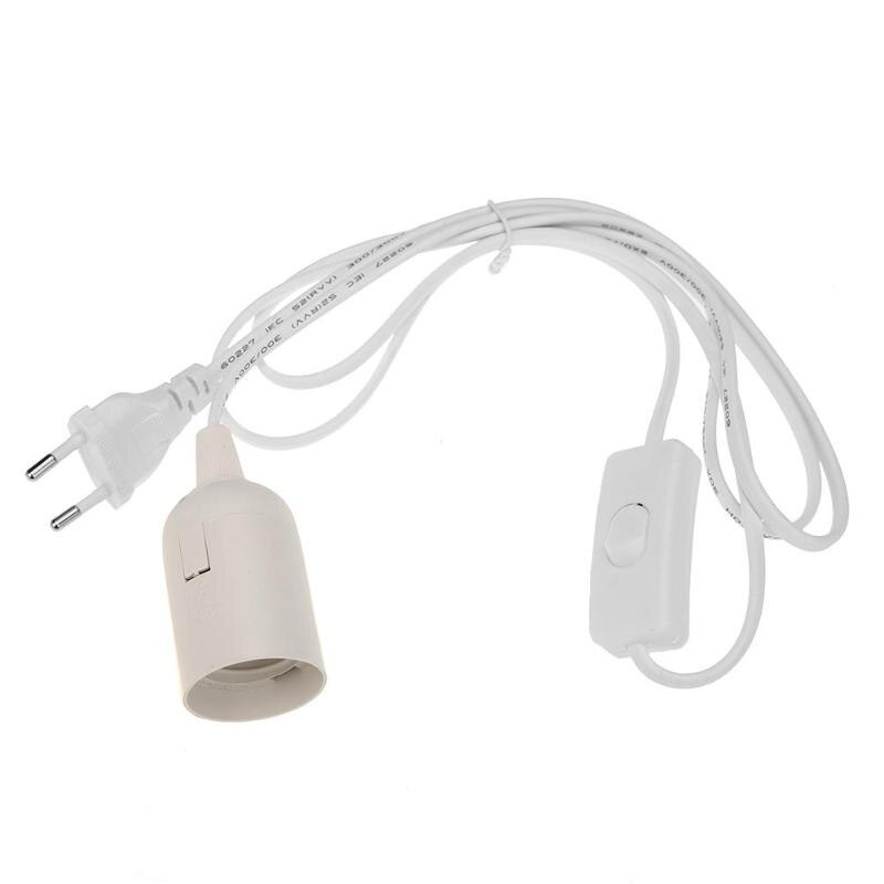 E27 Lamp Bases with Switch Wire for Pendant Bulb Hang Light Lamp Holder Suspension Socket Holder with 1.7m Power Cord Cable: C