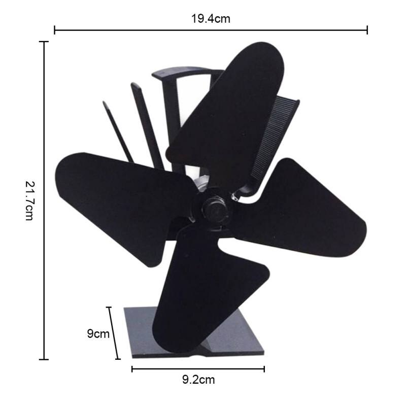 Four-Leaf Fireplace Fan American Standard Socket Heating, Cooling & Vents Fireplaces Stoves Four-leaf, Fireplace FanNew